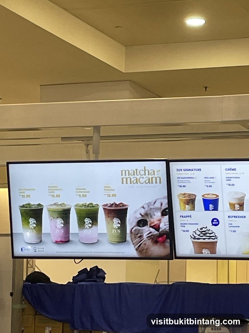 Matcha Macam Menu
