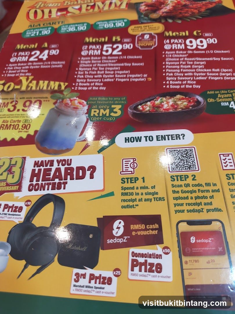 Menu and Contest Information
