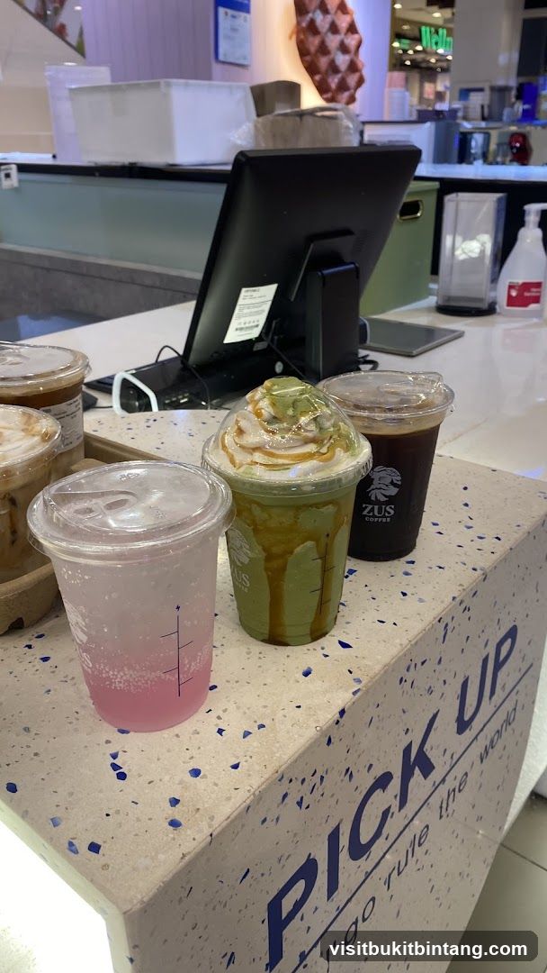 Coffee Shop Counter with Drinks