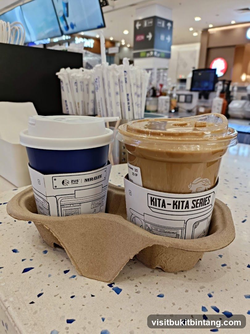 Coffee drinks in a carrier