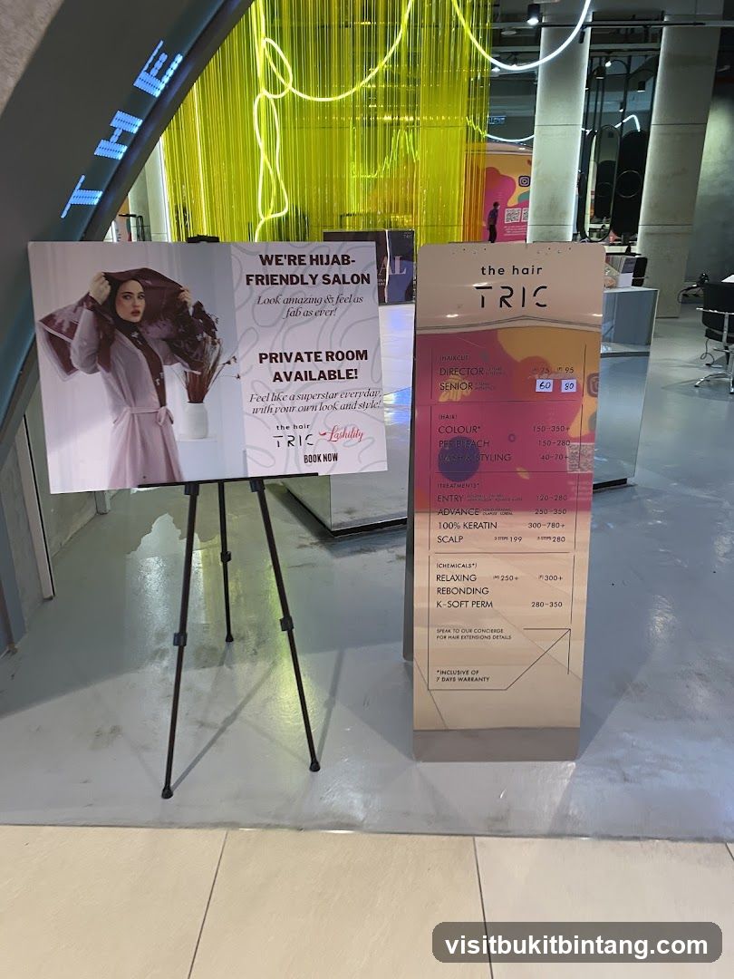 Hair Salon Advertisement and Price List