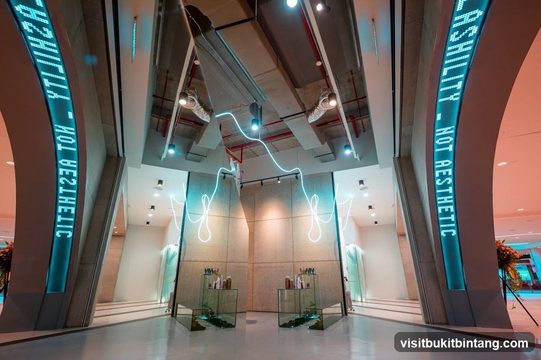 Modern Interior with Neon Accents