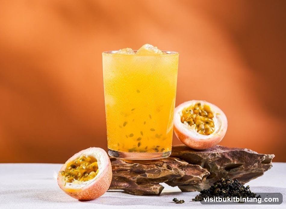 Passion Fruit Drink with Fresh Fruit