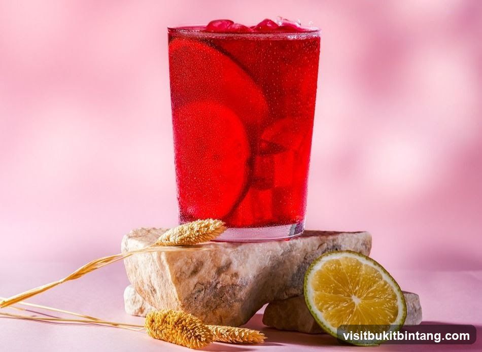 Red Drink with Citrus and Grains