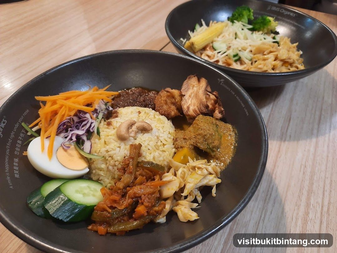 Two bowls of food