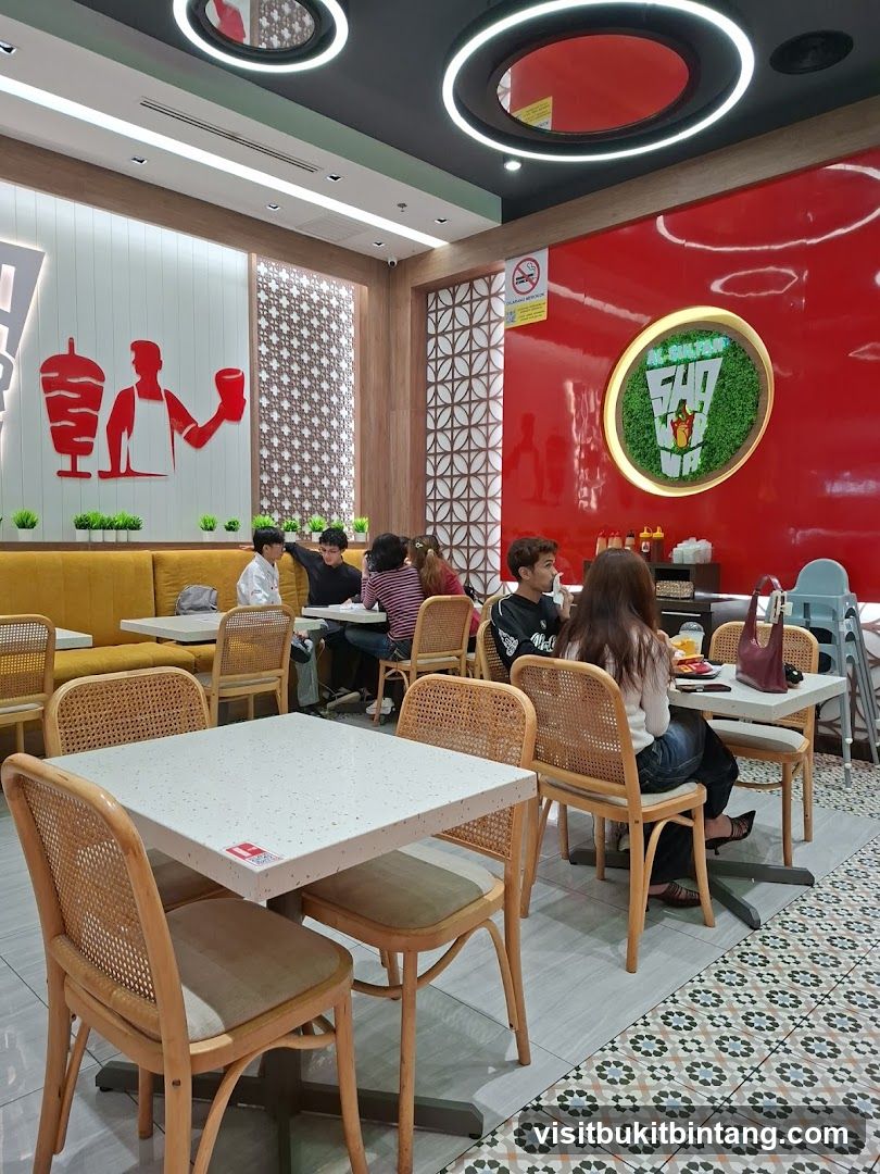 Restaurant Interior with Shawarma Decor