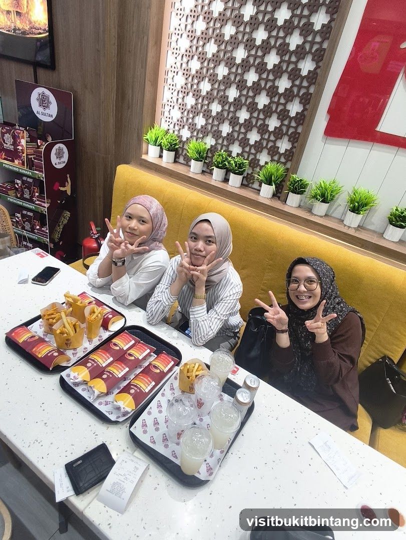 Friends Enjoying Food at Al Sultan