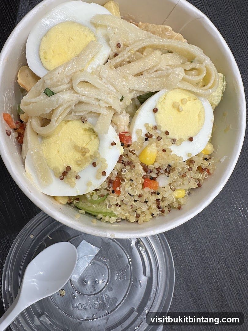 Quinoa Bowl with Eggs and Noodles