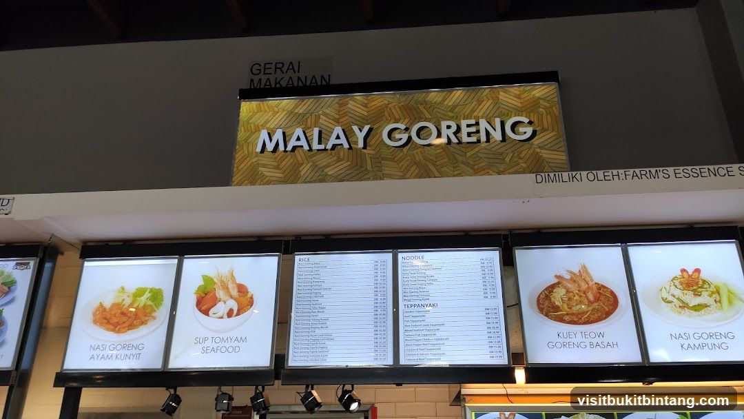 Malay Goreng Menu