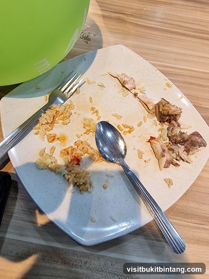 Dirty Plate with Leftovers