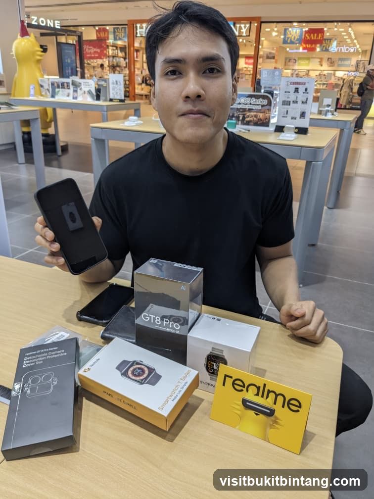 Man with Electronics