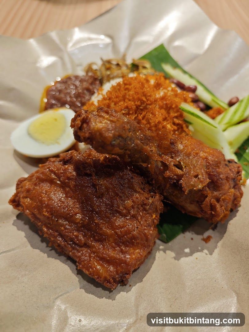 Nasi Lemak with Fried Chicken