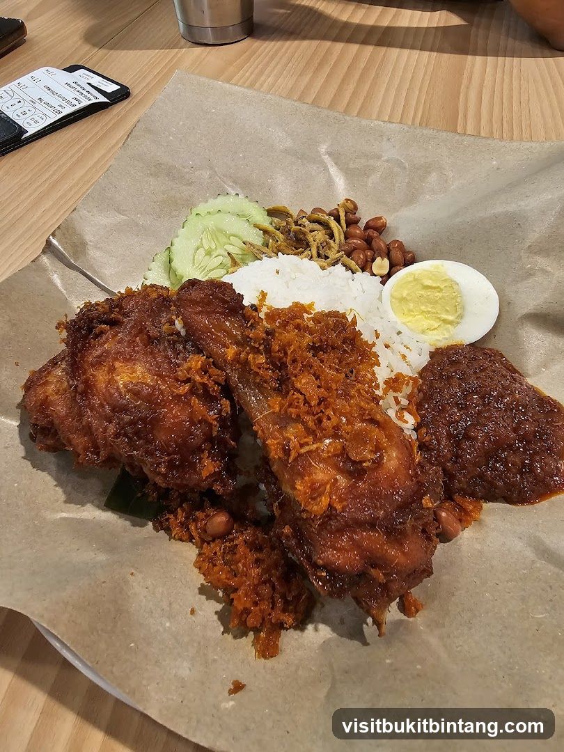 Nasi Lemak with Fried Chicken