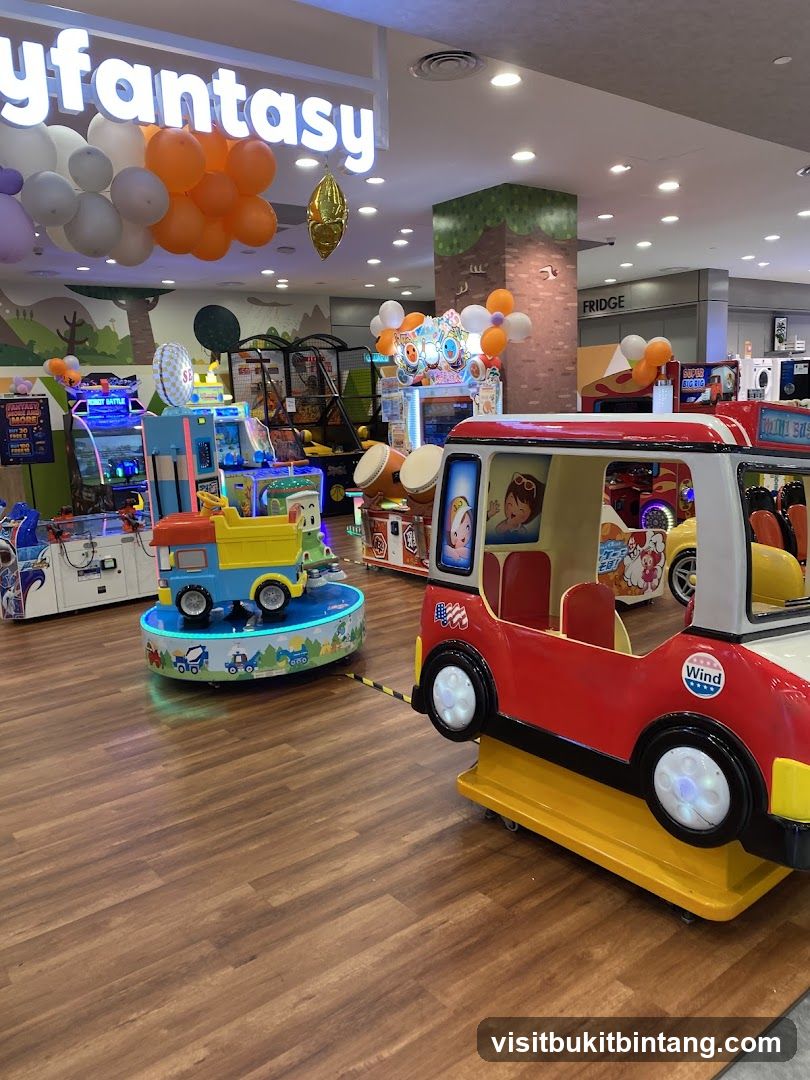 Amusement arcade with kiddie rides