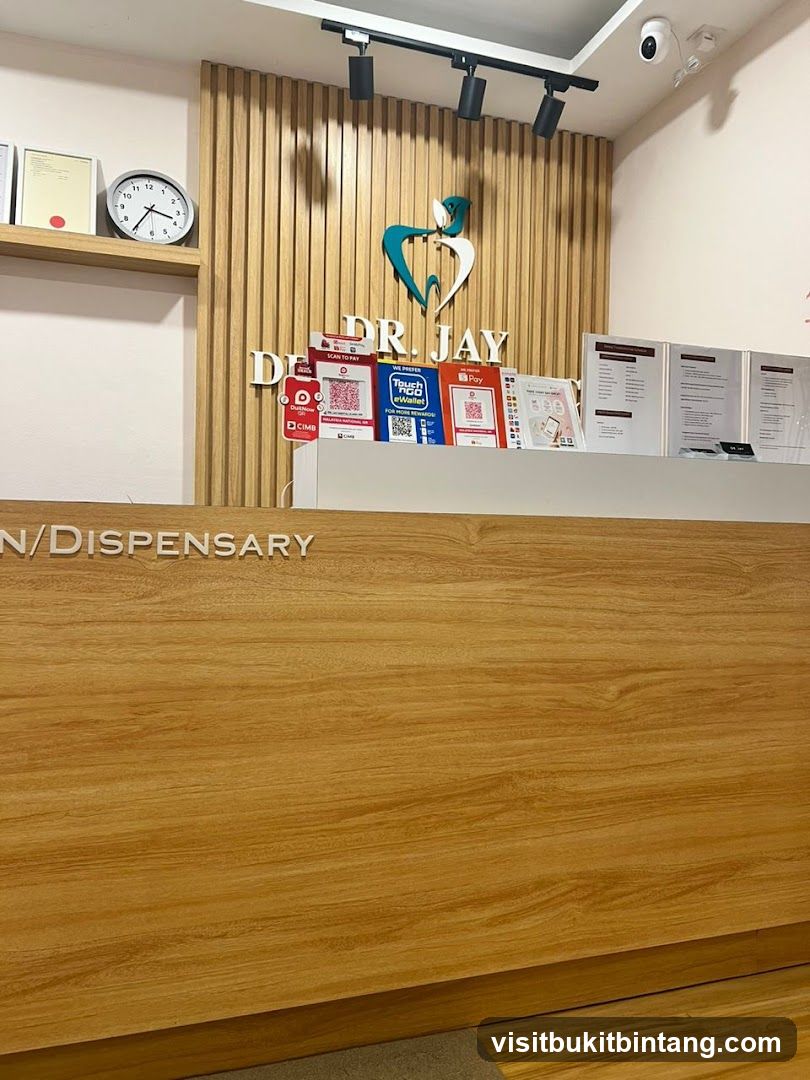 Reception Desk with Payment Options