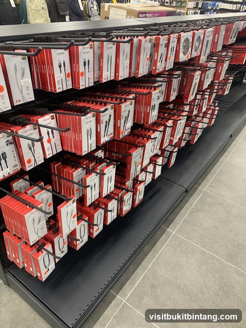 Retail Display of Charging Cables