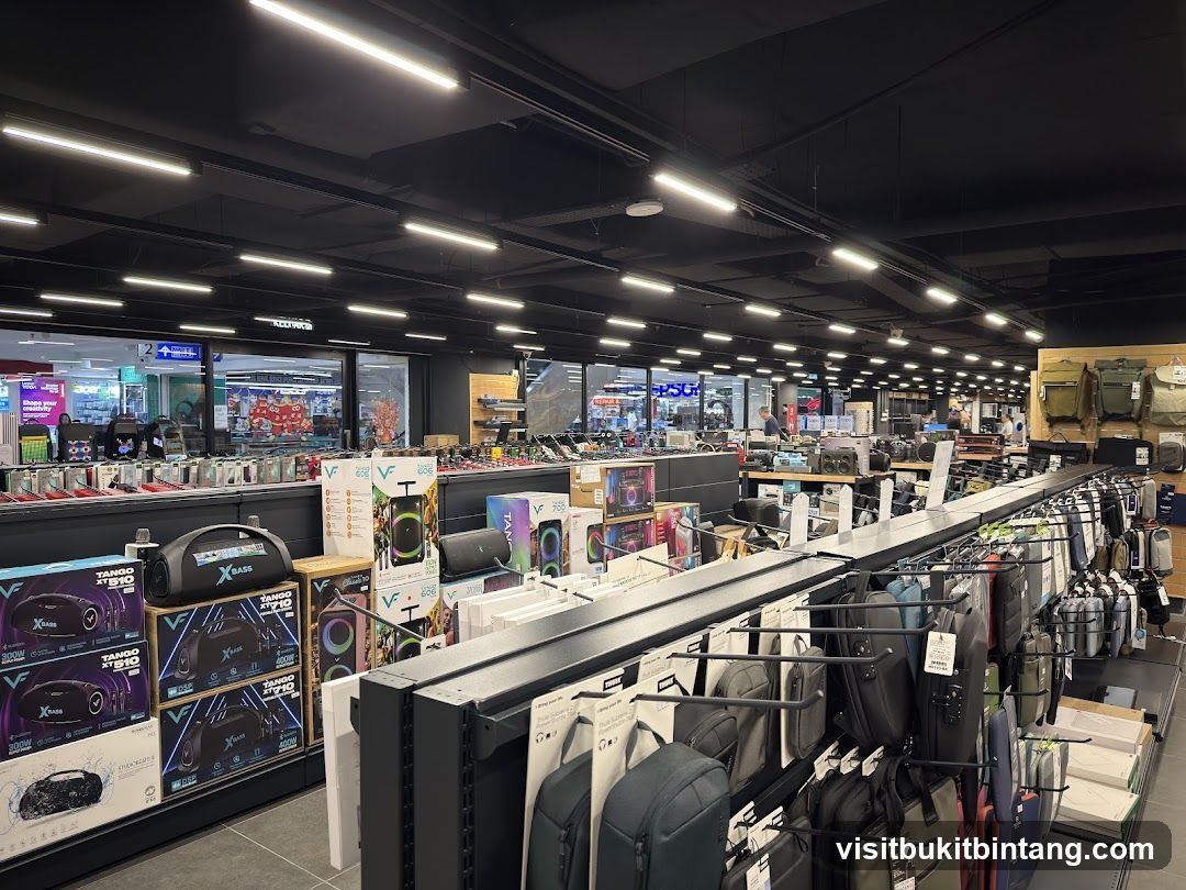 Electronics store interior