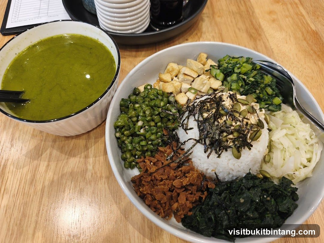 Rice Bowl with Side Dishes and Soup