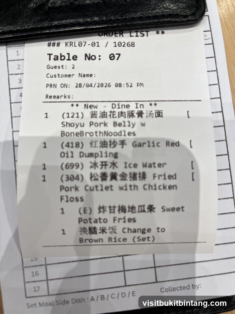 ORDER LIST