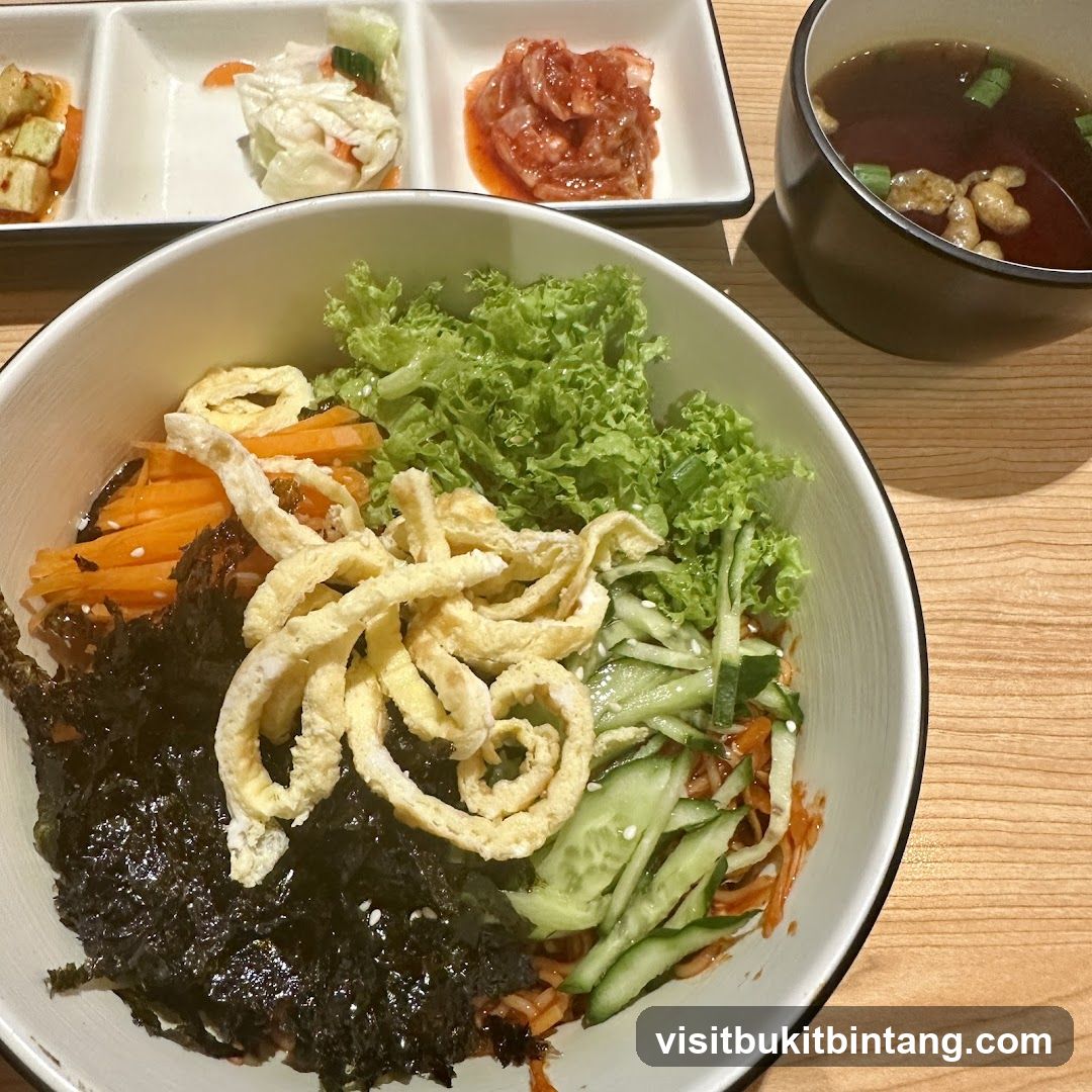 Bibimbap with Side Dishes and Soup