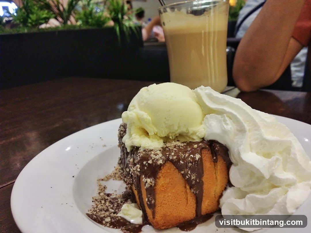 Dessert with Ice Cream and Whipped Cream