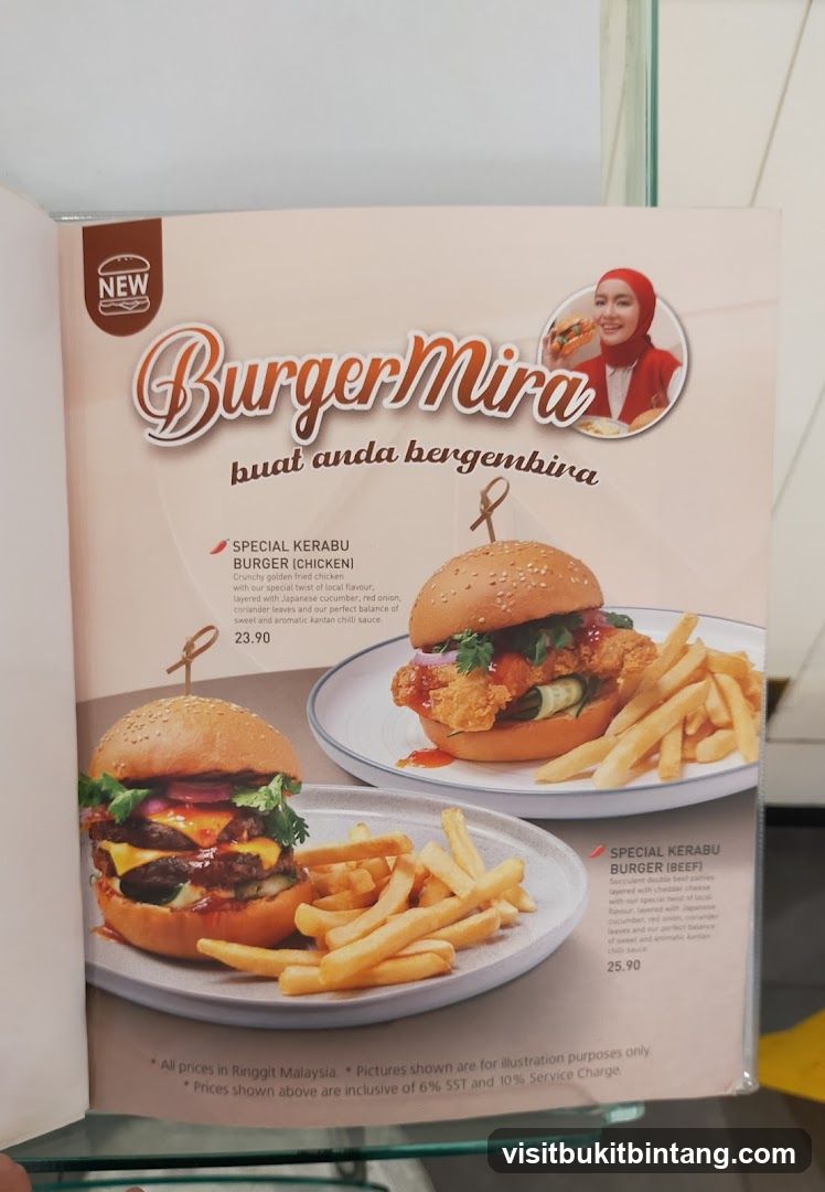 Burger Mira Menu