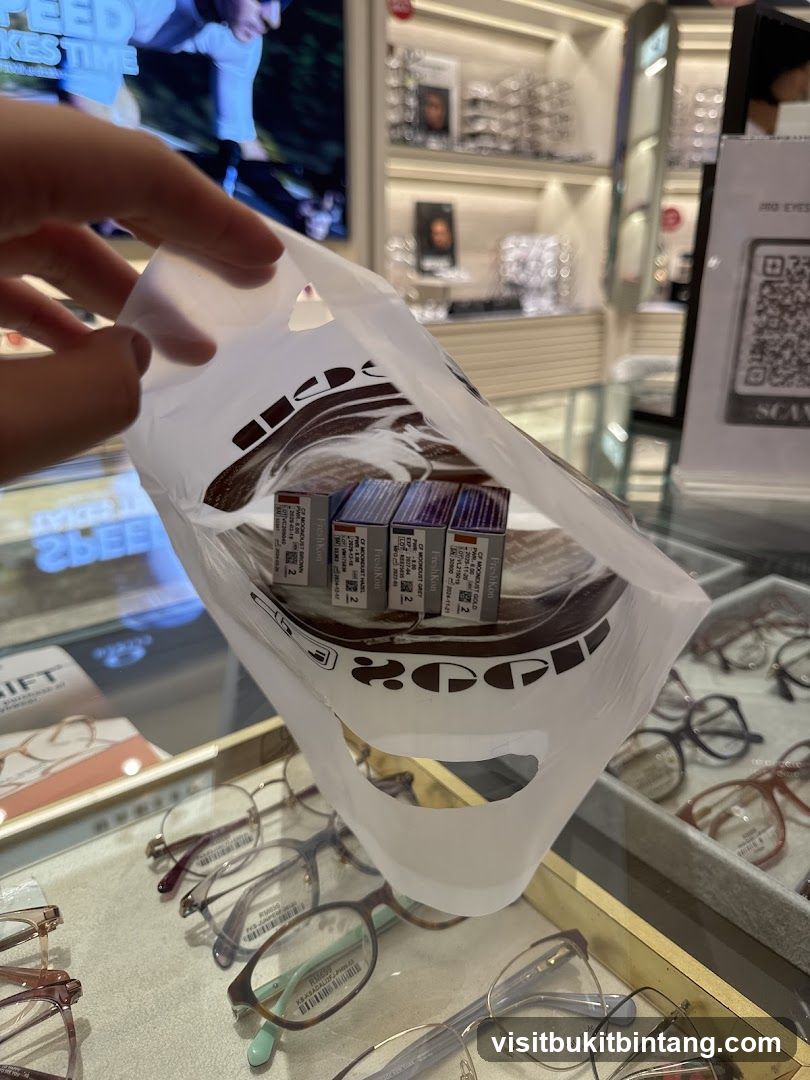 Contact Lenses in a Shopping Bag