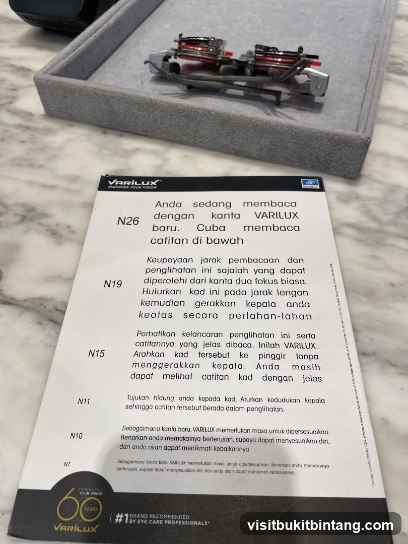 Varilux Lens Instructions