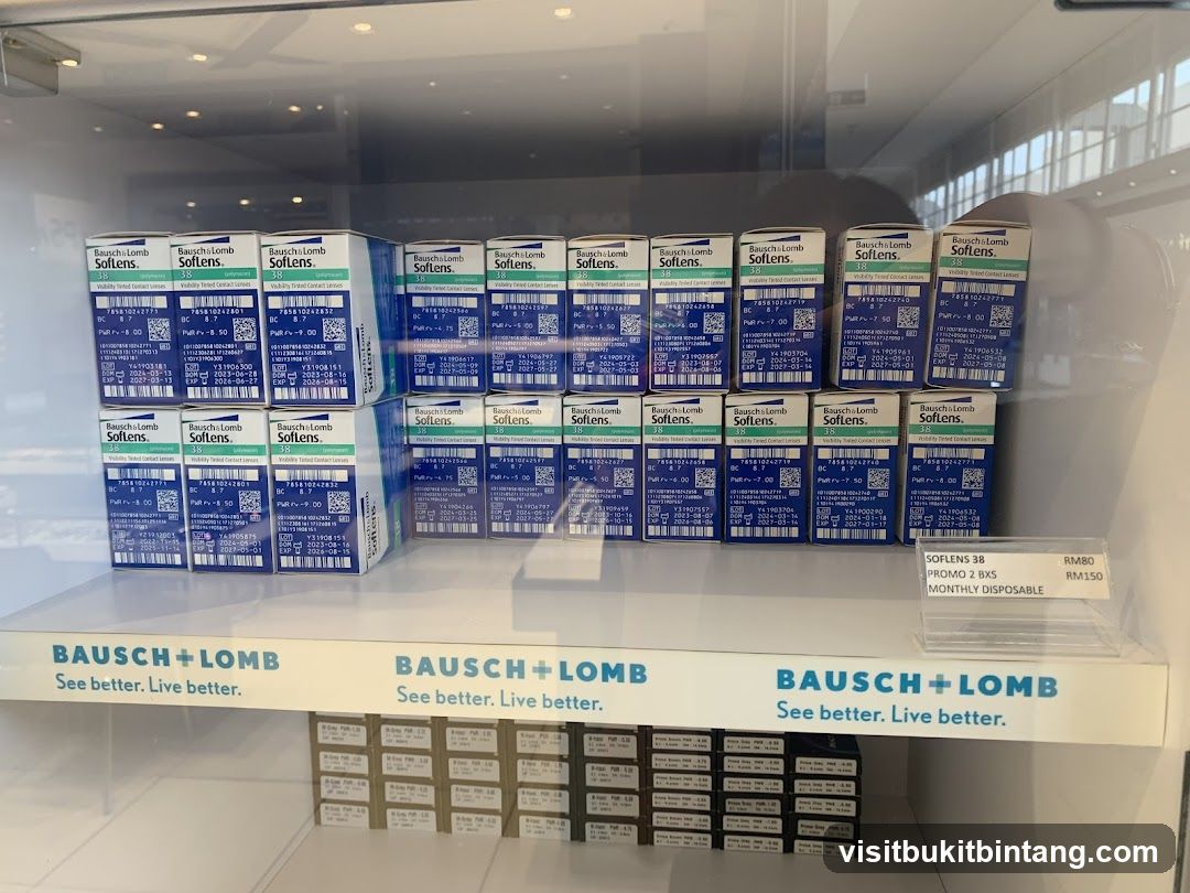 Bausch + Lomb Contact Lenses Display