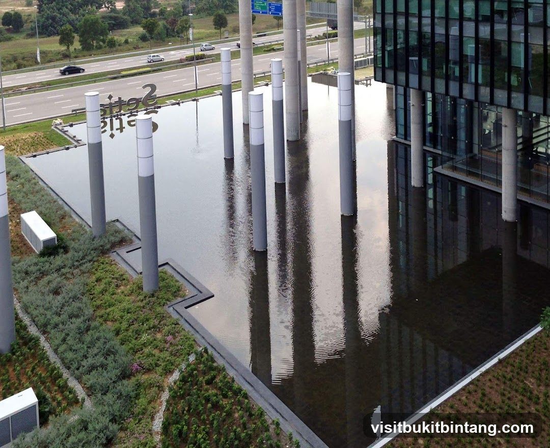 Modern Building with Reflecting Pool