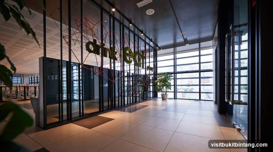 Modern Interior with "drink eat" Signage
