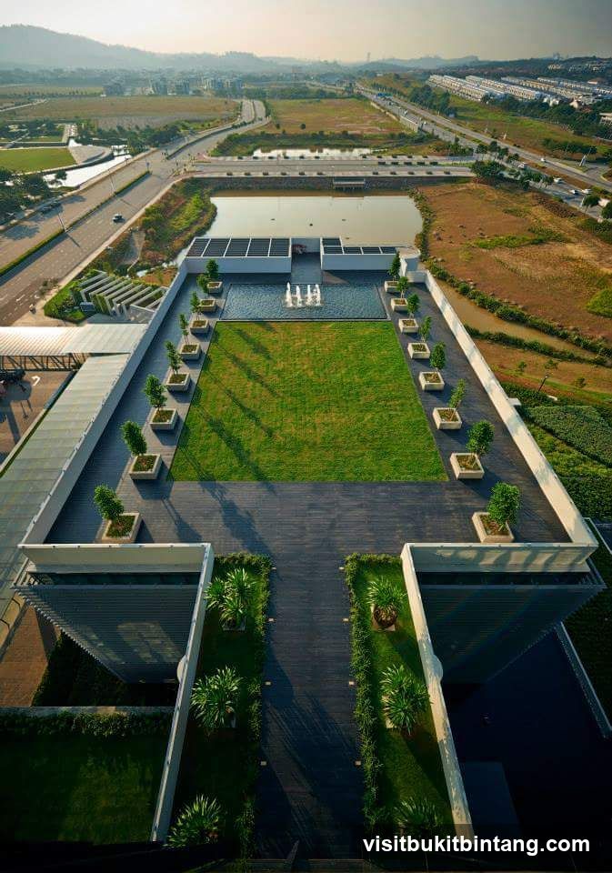Rooftop Garden with Pool and Fountain