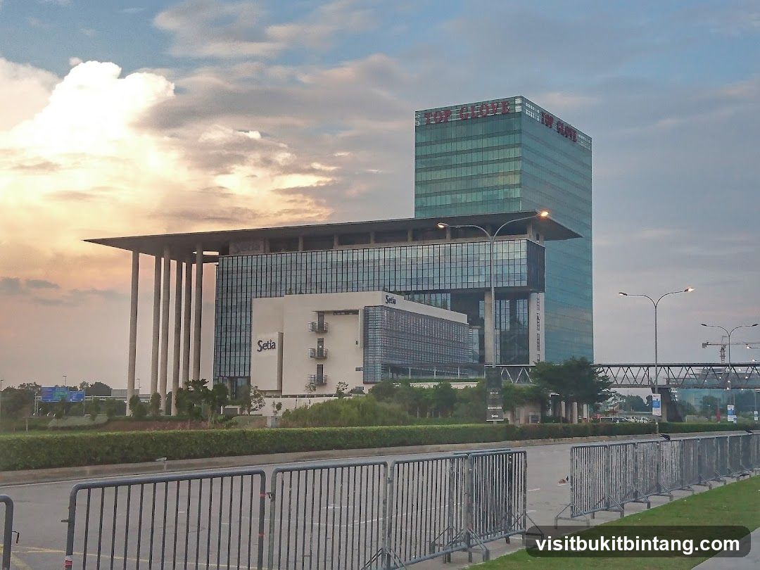 Modern Office Buildings at Sunset