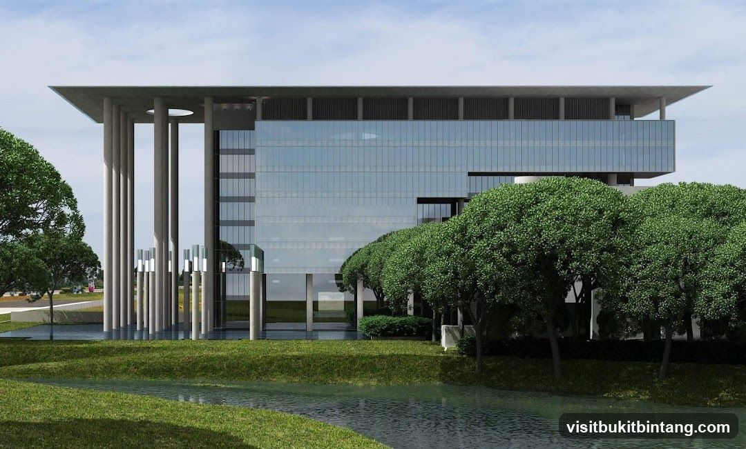 Modern Office Building with Landscaping