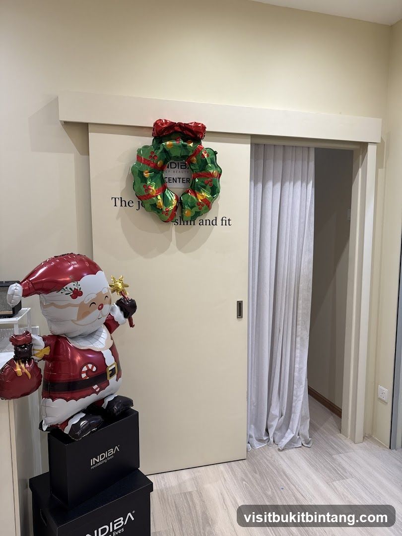 Christmas Decorations at a Beauty Center