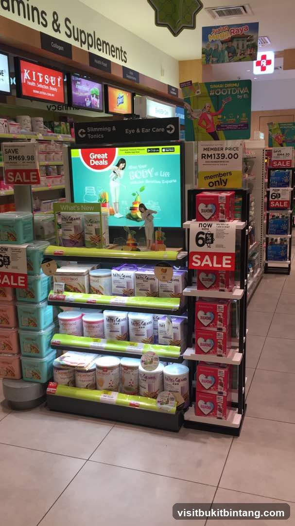 Health and Supplements Store Display