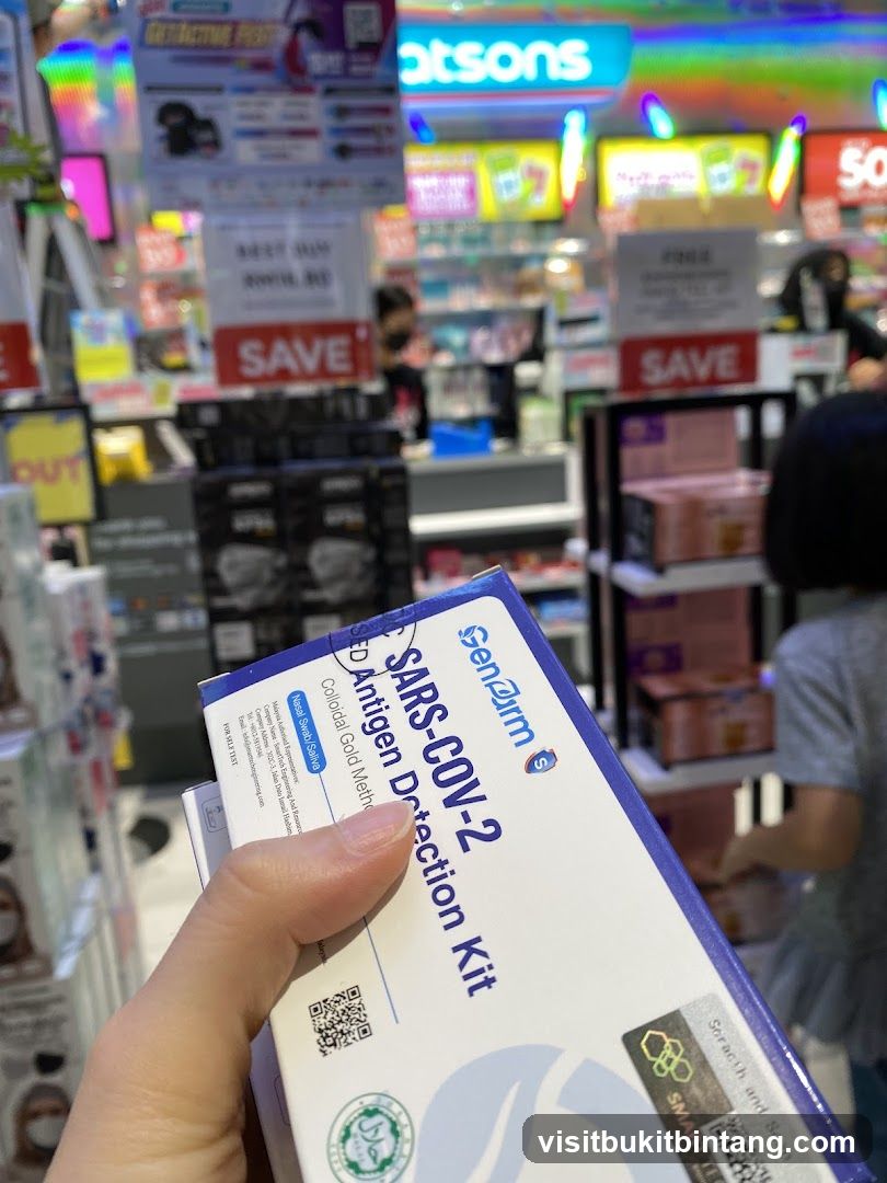 Watsons Store Interior with COVID-19 Test Kit