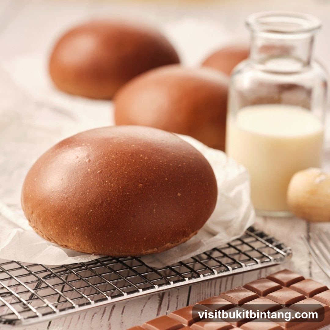 Chocolate Buns with Milk and Chocolate Bar