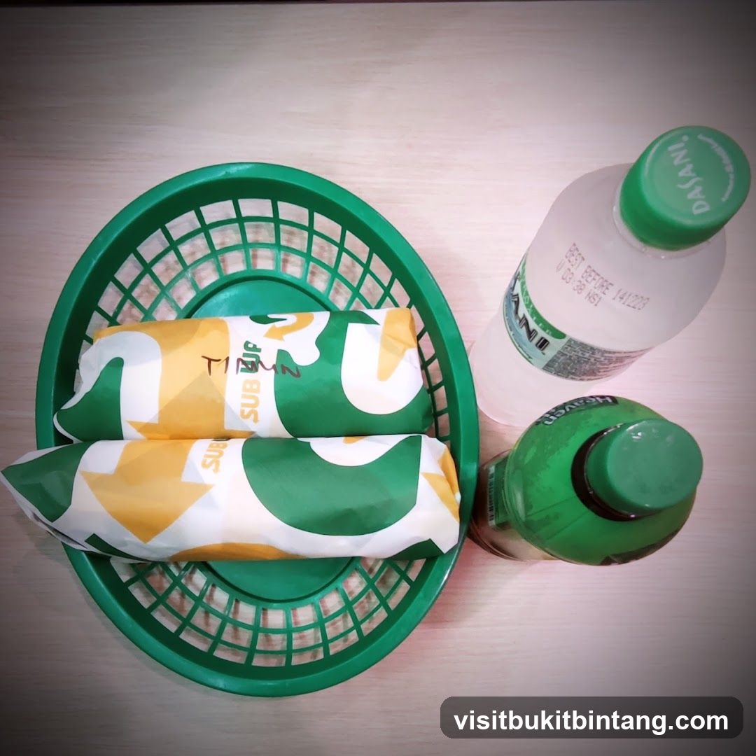 Subway Sandwiches and Drinks