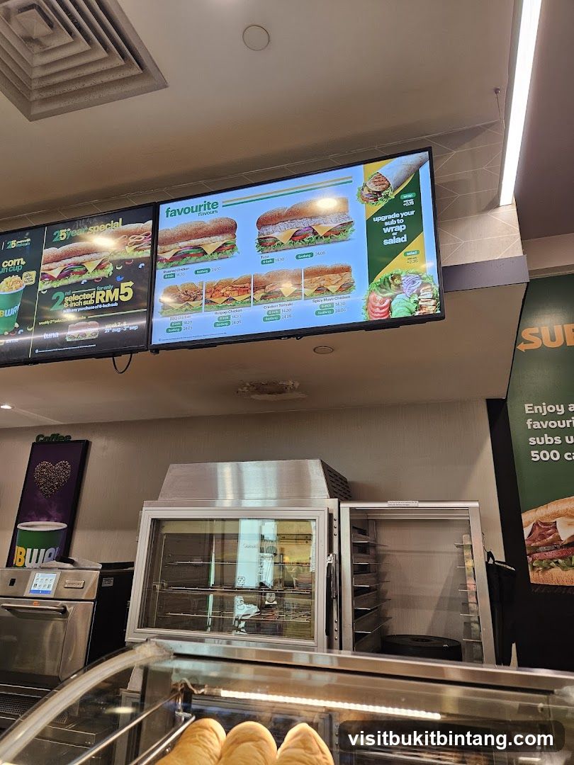 Subway Menu and Interior