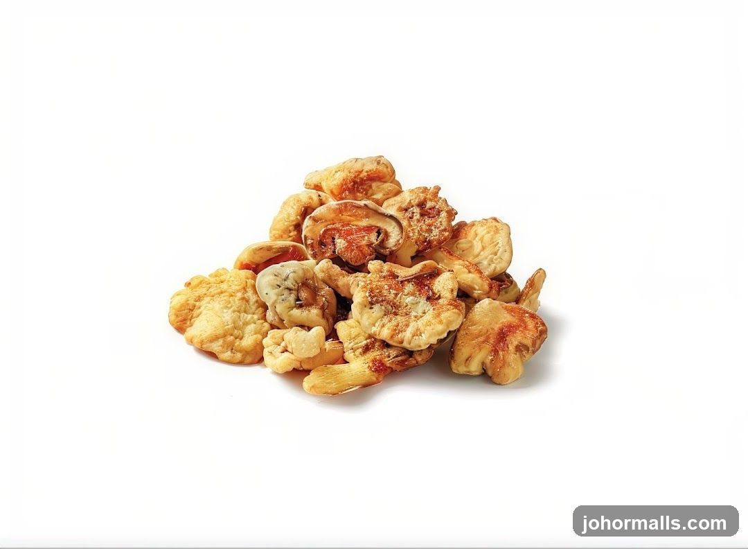 Pile of Dried Mushrooms