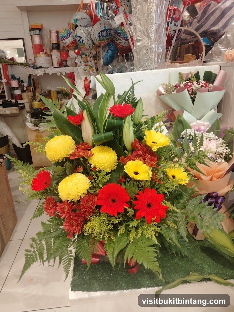 Flower Arrangement with Balloons
