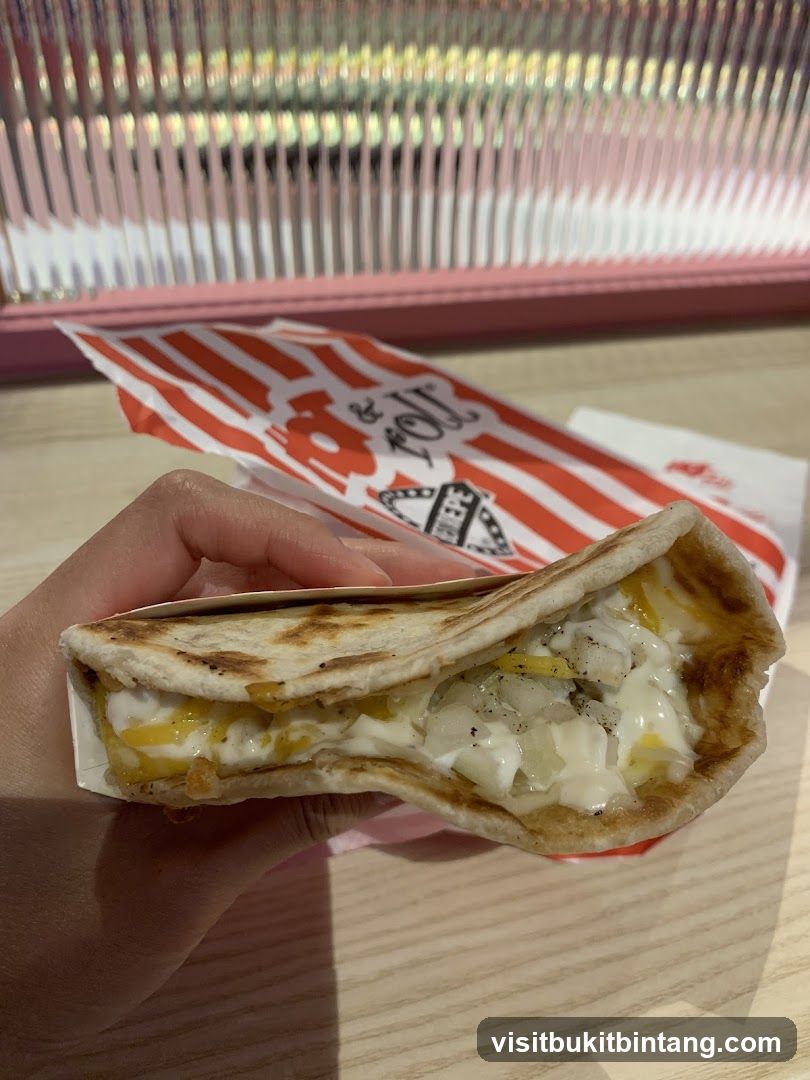 Quesadilla with cheese and onions