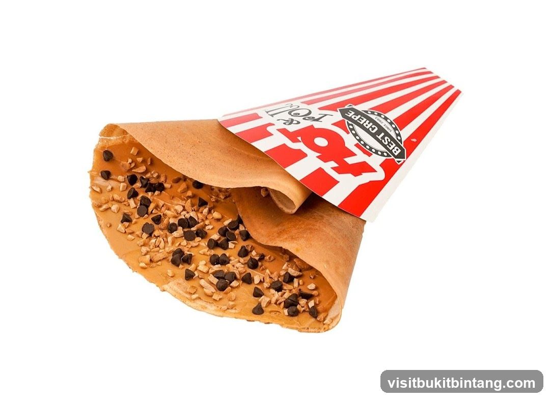 Peanut Butter Chocolate Chip Crepe
