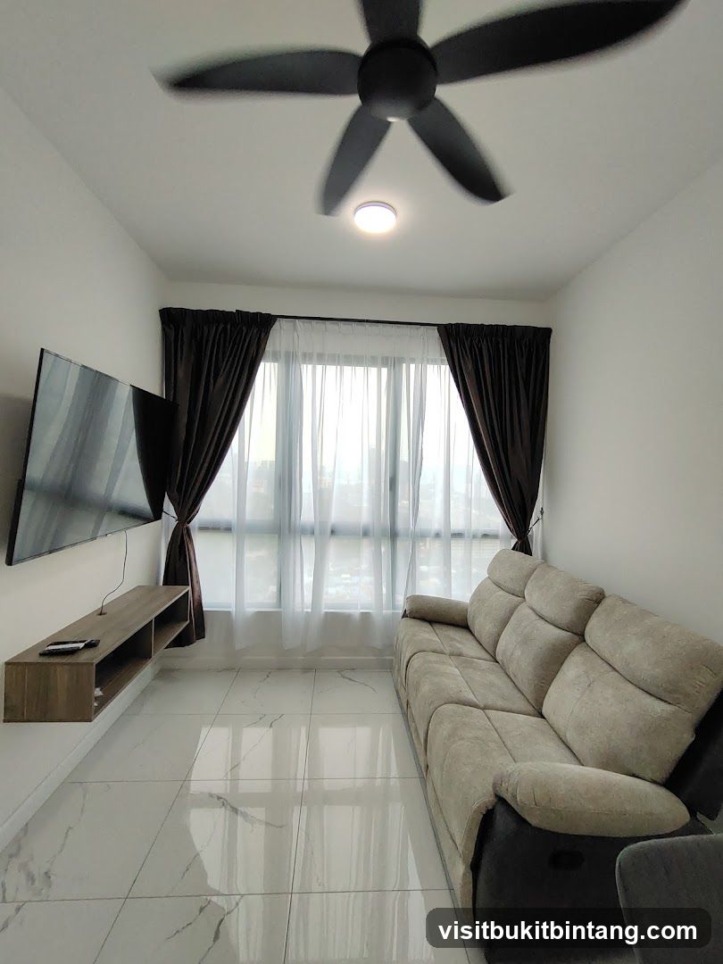 Living Room with TV and Sofa