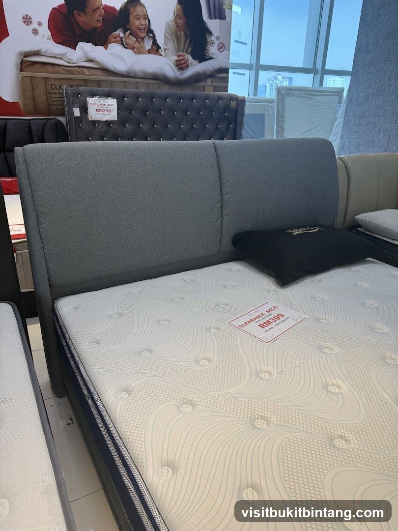 Mattress Display with Clearance Sale Tag