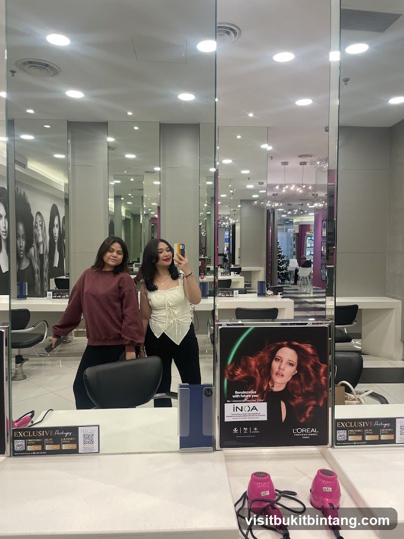 Salon Interior with Two Women