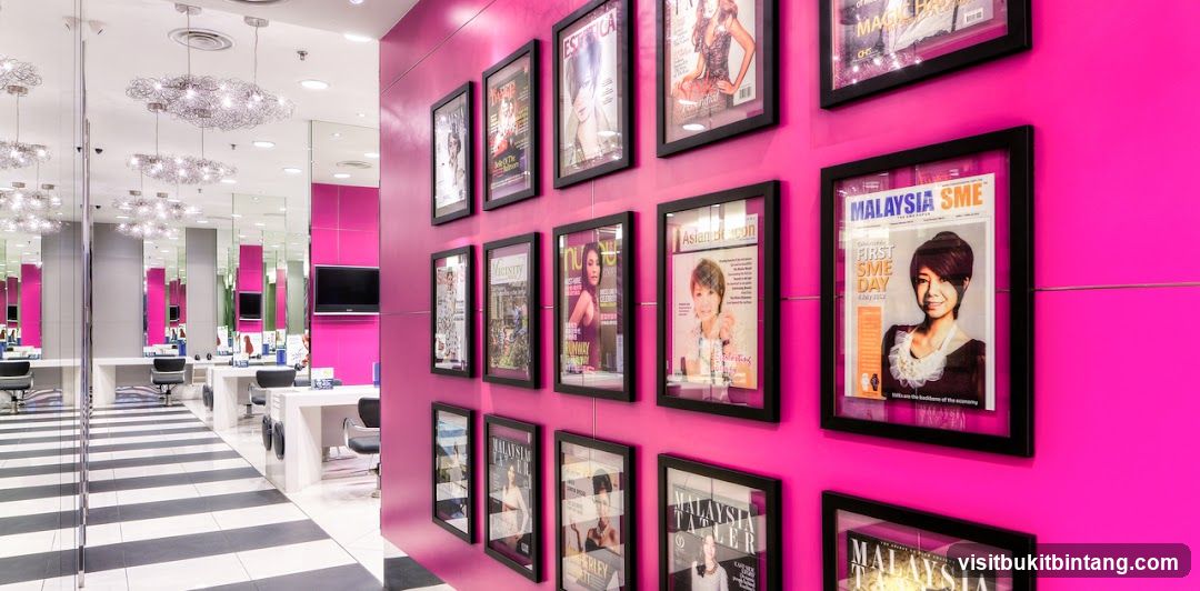 Salon Interior with Magazine Displays