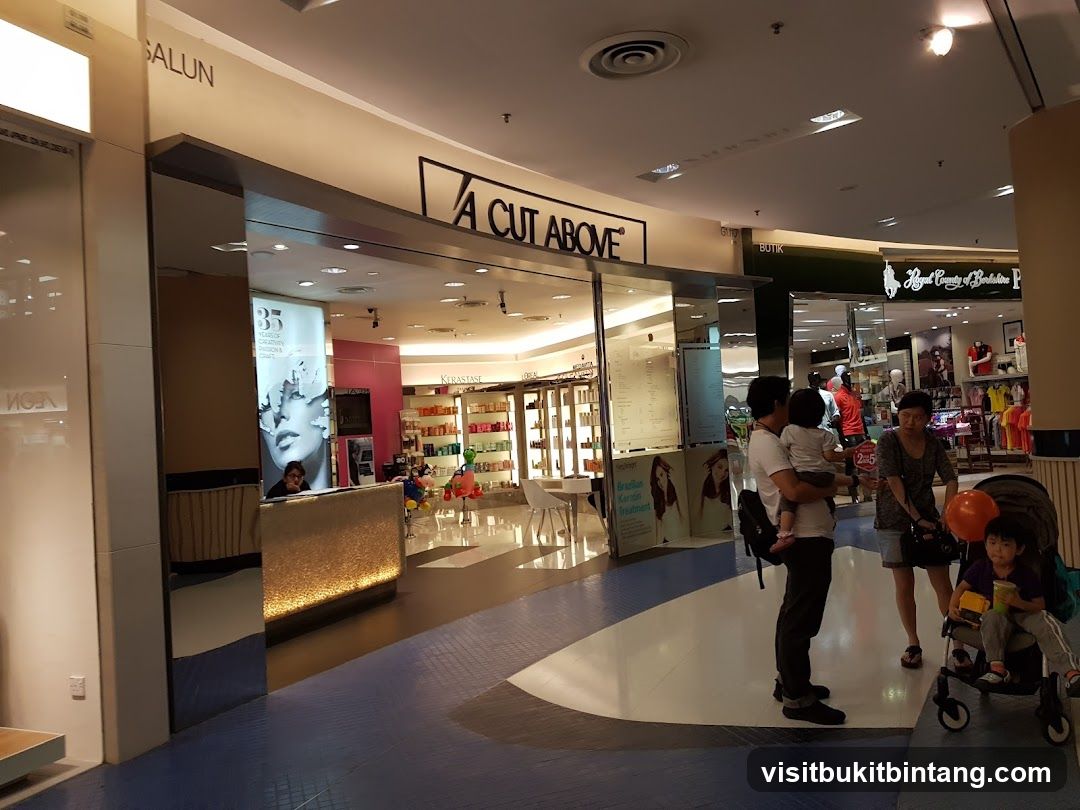 Mall Interior with Hair Salon
