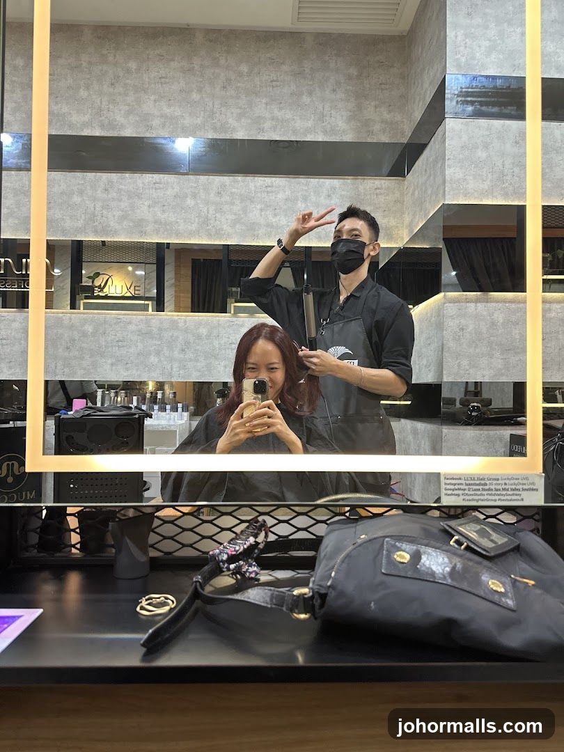 Hairdresser and Client in Salon